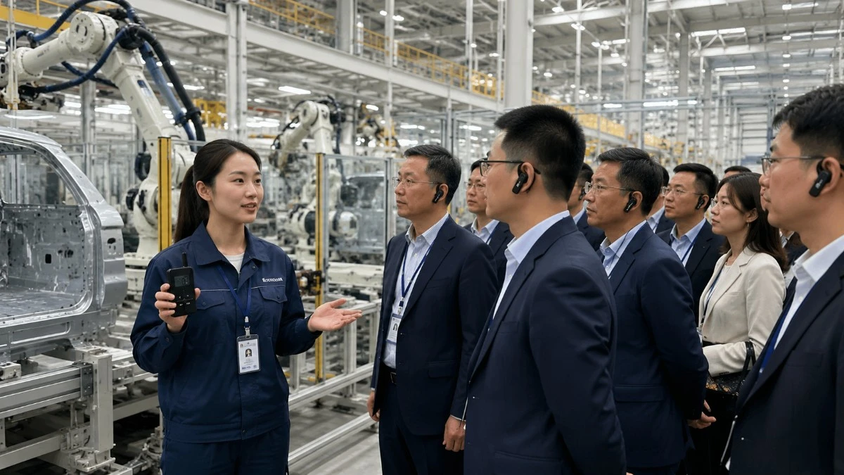 Wireless tour guide system for factory visits team audio guide equipment for industrial sites Wireless tour guide system for factory visits team audio guide equipment for industrial sites